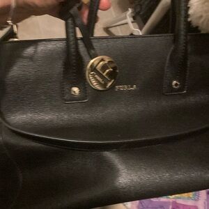 Furla Black Leather Handbag